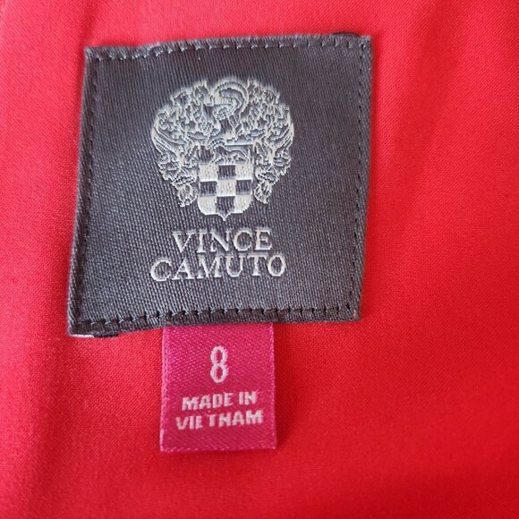 VINCE CAMUTO ORANGE SCALLOP SLEEVE SHIFT DRESS - EUC - LIKE NEW! - Picture 4 of 6